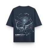 Lost in Space Astronaut Oversized T shirt Navy Blue