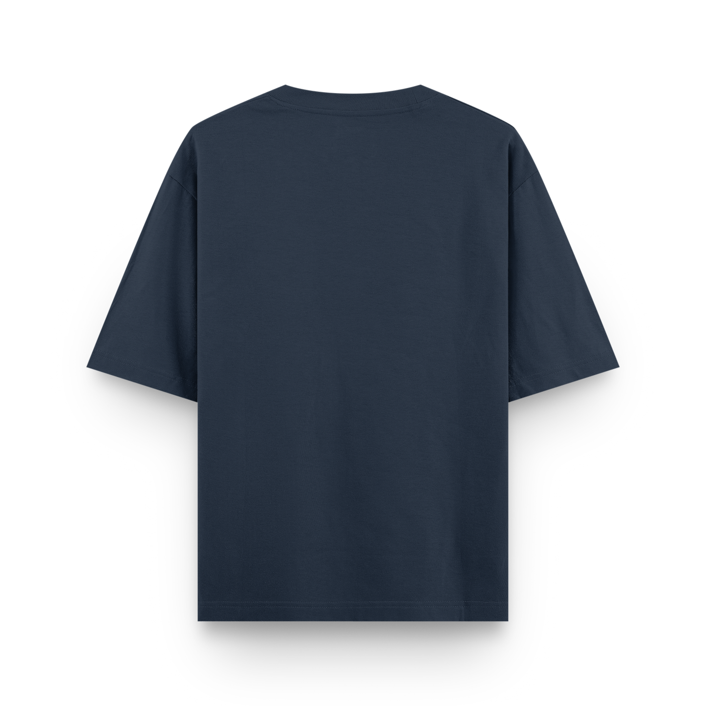 Navy Blue Plain Oversized Cotton T-Shirt Unisex – Blank Essential