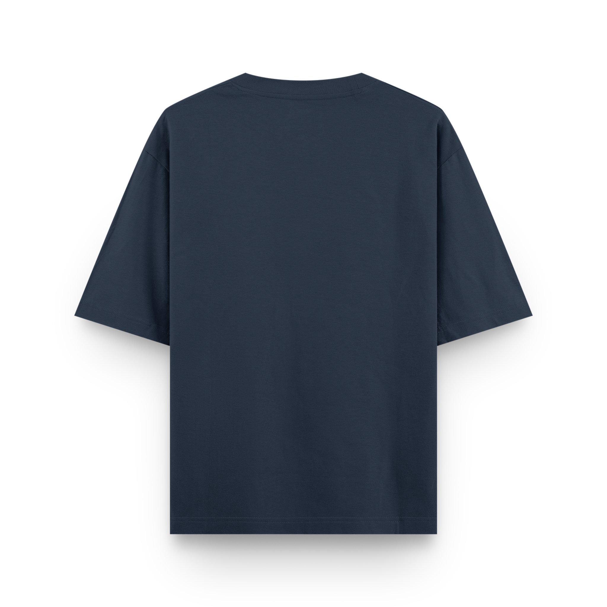 Navy Blue Plain Oversized Cotton T-Shirt Unisex – Blank Essential