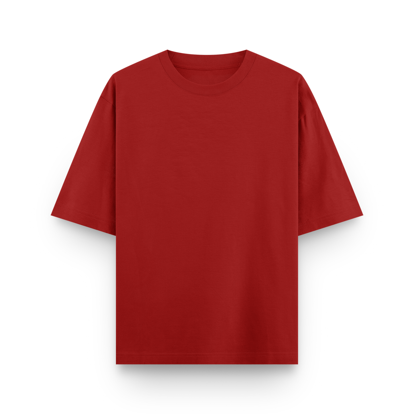 Red Plain Oversized Cotton T-Shirt Unisex – Blank Essential