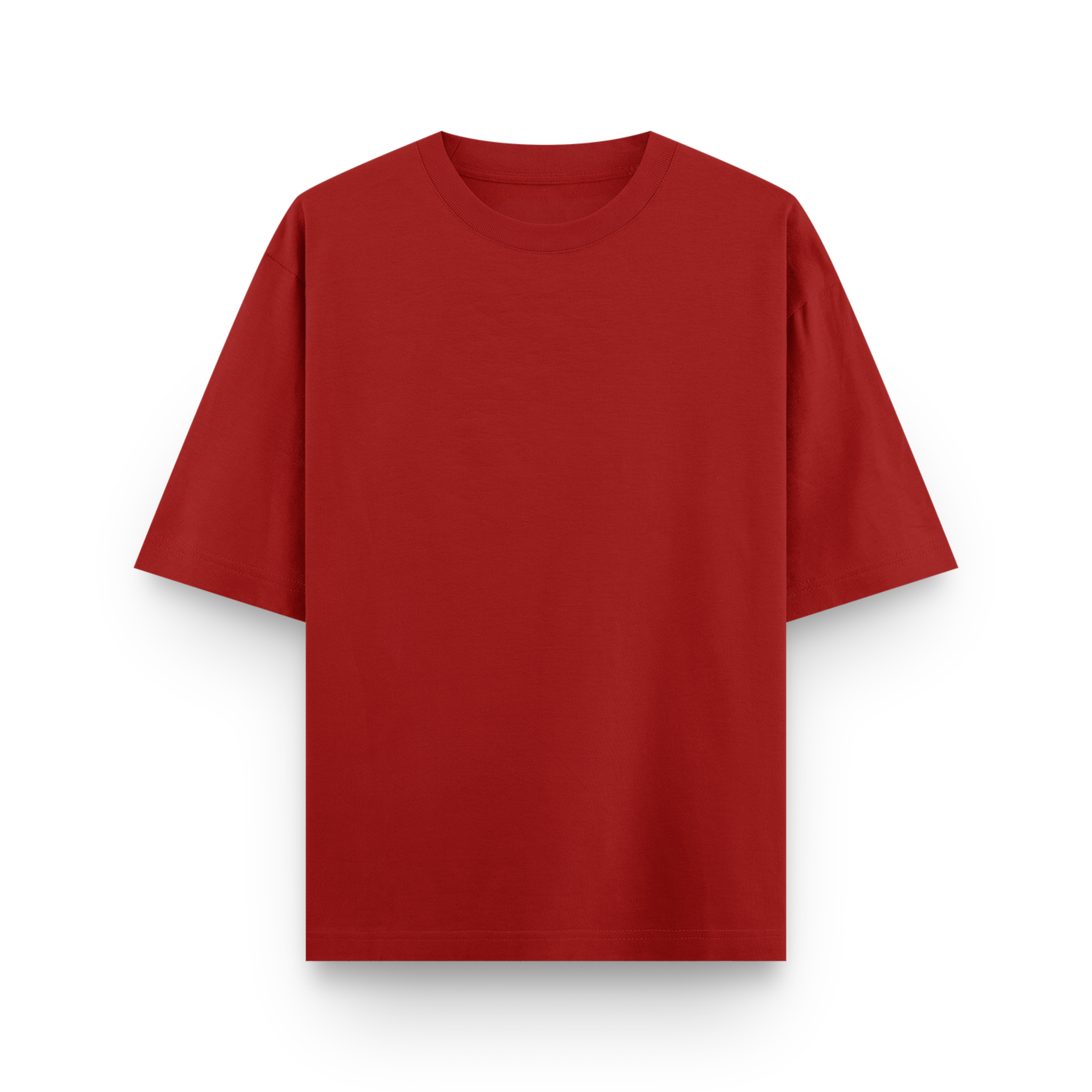 Red Plain Oversized Cotton T-Shirt Unisex – Blank Essential