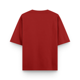 Red Plain Oversized Cotton T-Shirt Unisex – Blank Essential