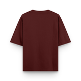Maroon Oversized Cotton T-Shirt Unisex – Blank Essential