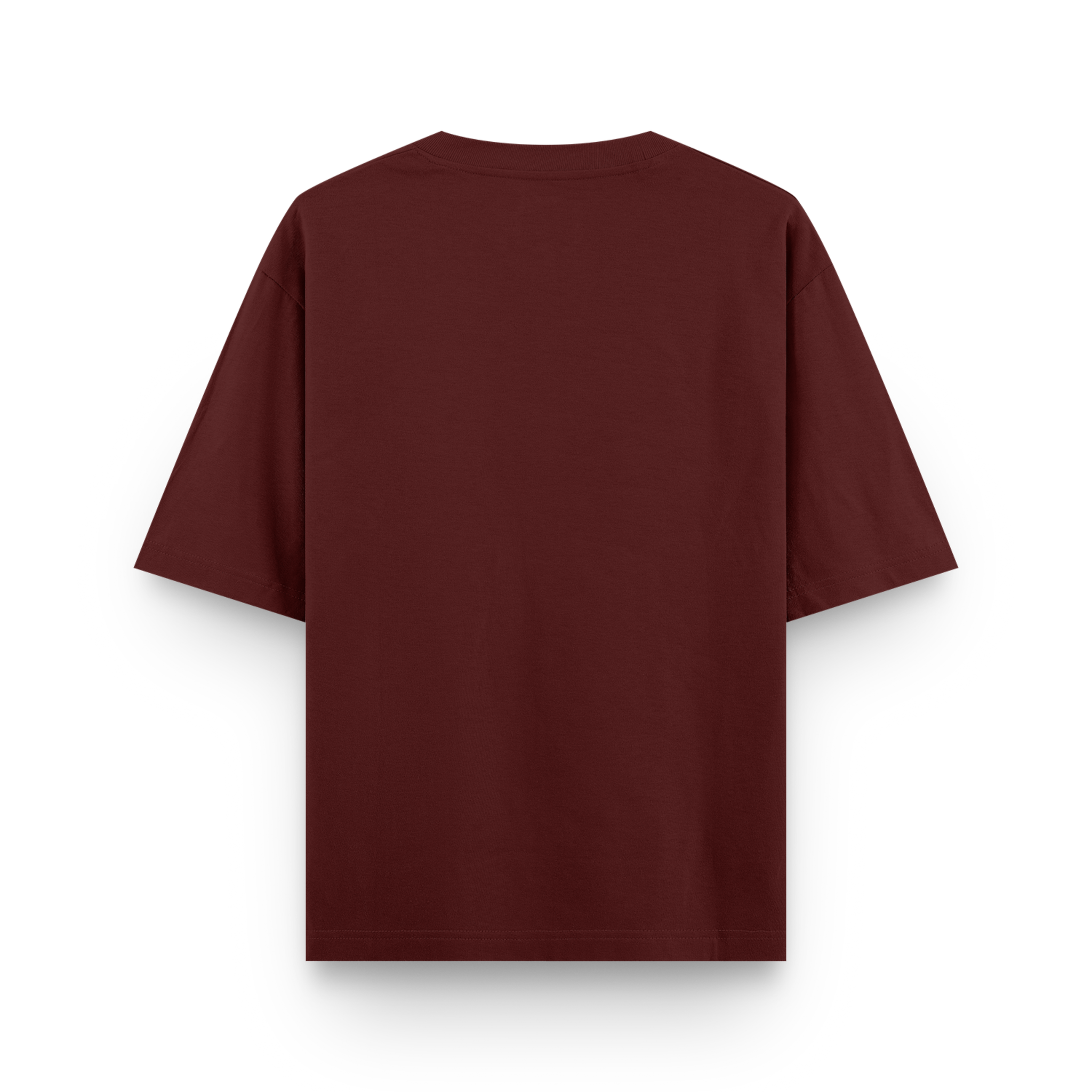 Maroon Oversized Cotton T-Shirt Unisex – Blank Essential