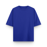 Royal Blue Plain Oversized Cotton T-Shirt Unisex – Blank Essential