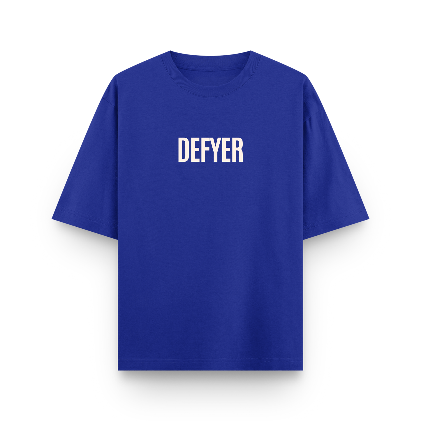 Defyer Bumblebee Cotton Oversized T shirt Royal Blue