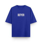 Defyer Bumblebee Cotton Oversized T shirt Royal Blue