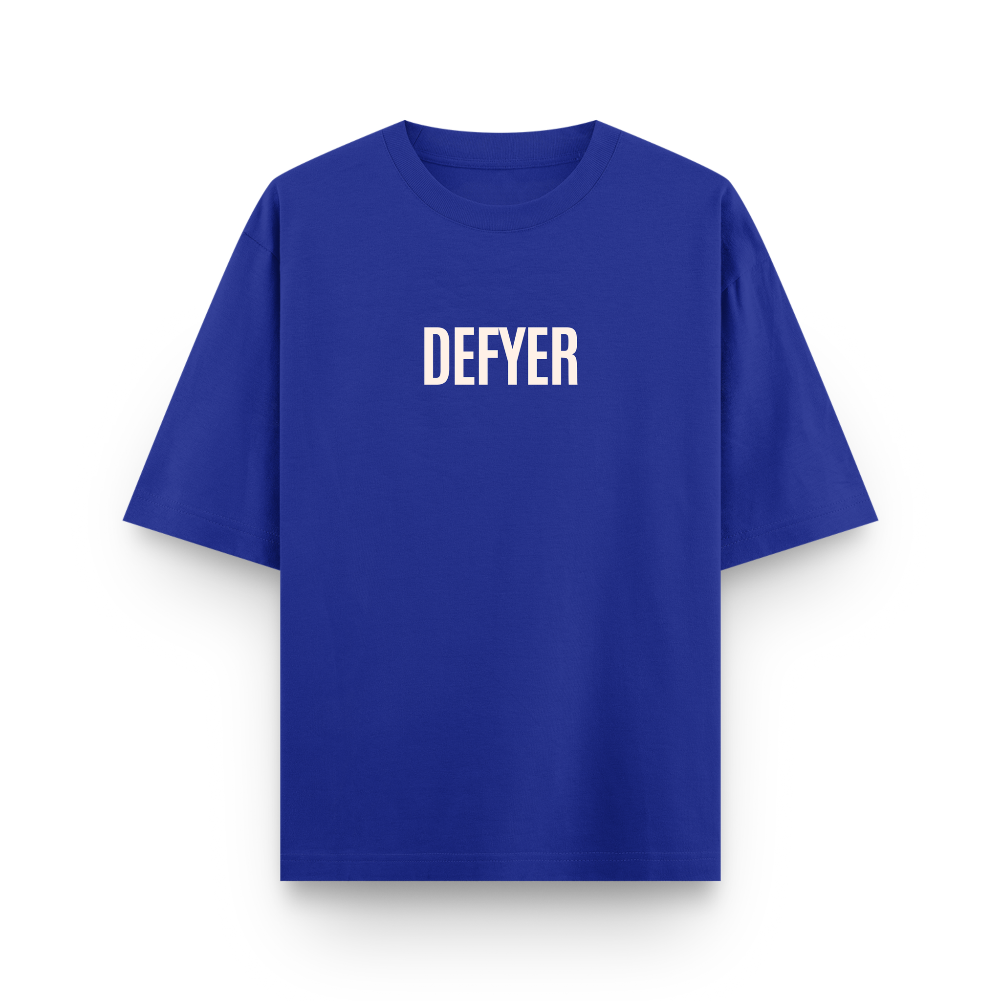 Defyer Bumblebee Cotton Oversized T shirt Royal Blue