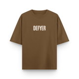 Defyer Bumblebee Cotton Oversized T shirt Brown