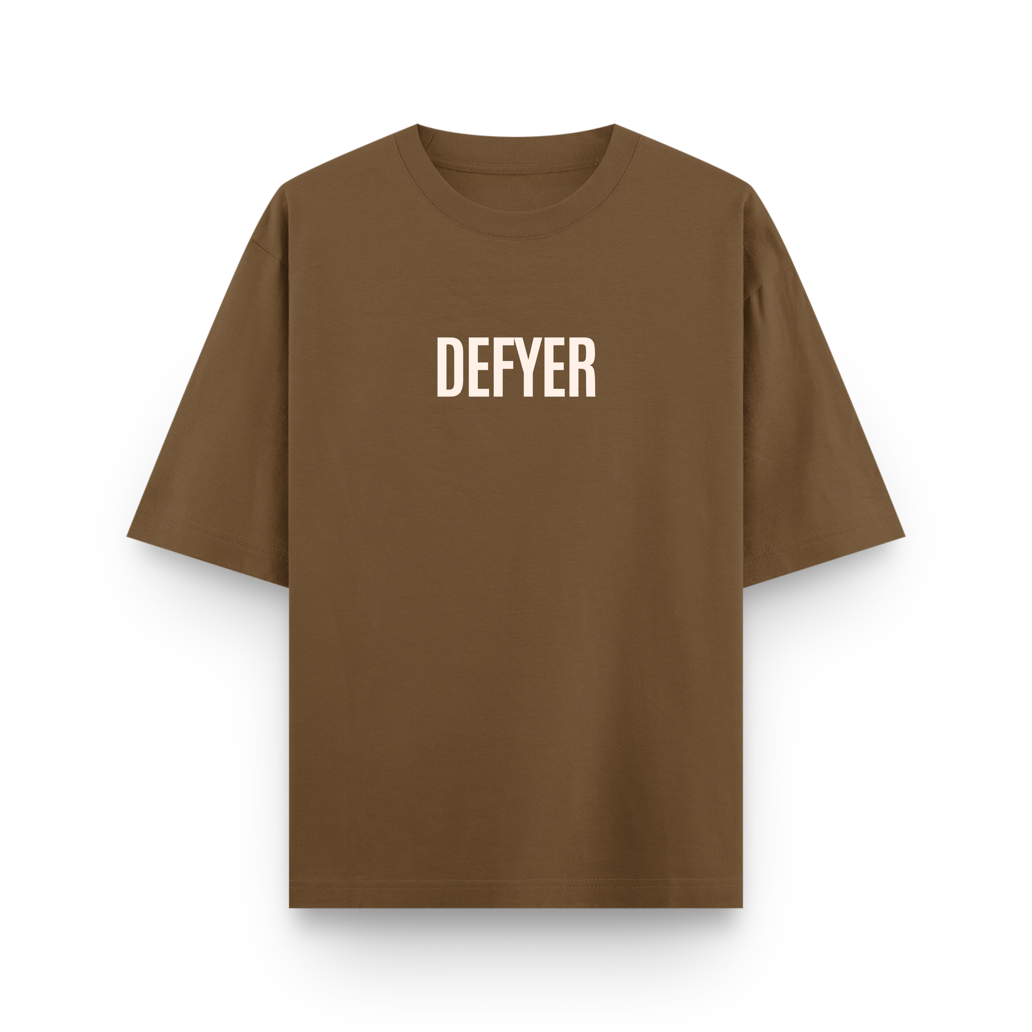 Defyer Bumblebee Cotton Oversized T shirt Brown