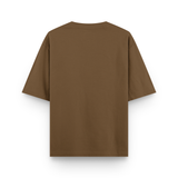 Brown Plain Oversized Cotton T-Shirt Unisex – Blank Essential