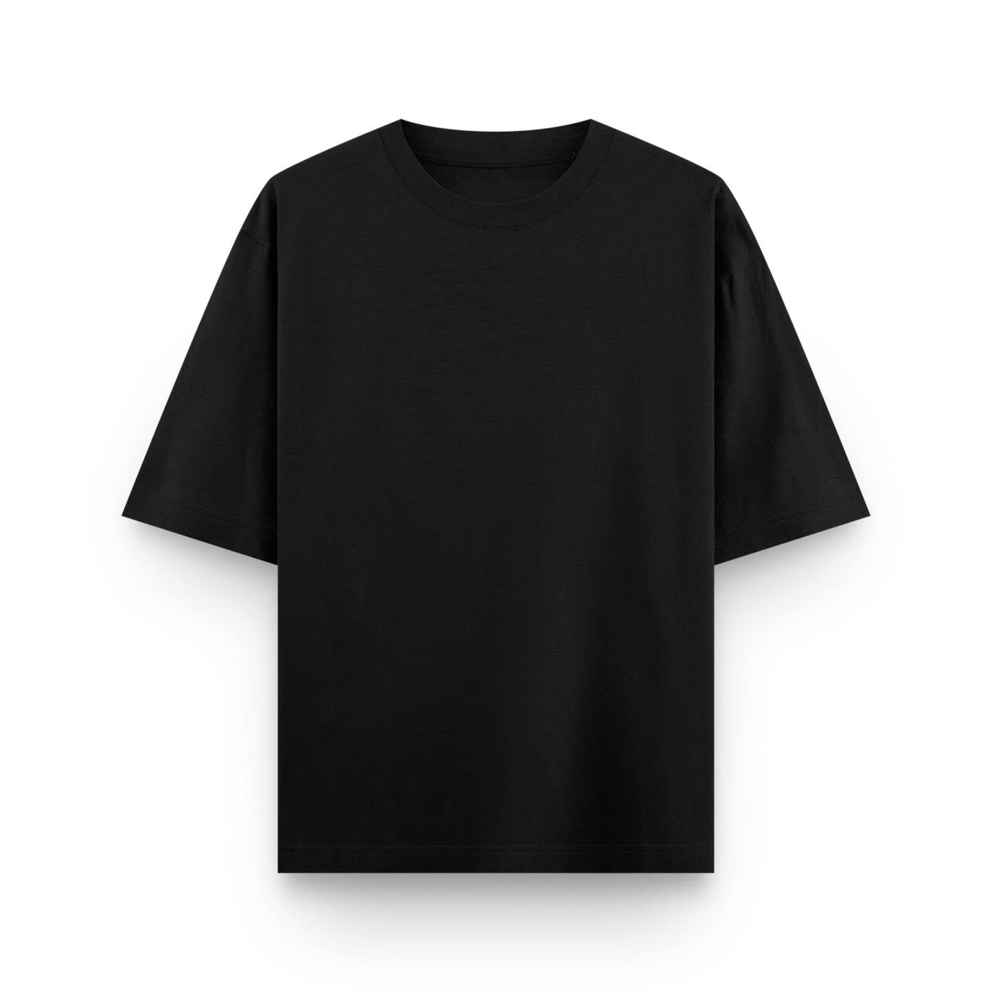 Black Plain Oversized Cotton T-Shirt Unisex – Blank Essential