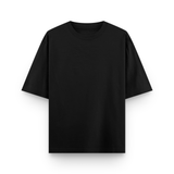 Black Plain Oversized Cotton T-Shirt Unisex – Blank Essential