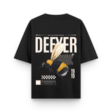 Defyer Bumblebee Cotton Oversized T shirt Black
