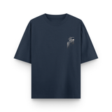4x4 Offroad Beast Car Oversized Navy Blue Graphic T-Shirt