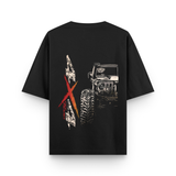 4x4 Offroad Beast Car Oversized Black Graphic T-Shirt