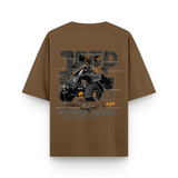 Tactical Beast 4 x 4 Oversized Brown Cotton T-shirt