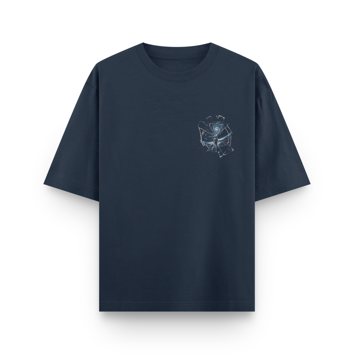 Lost in Space Astronaut Oversized T shirt Navy Blue