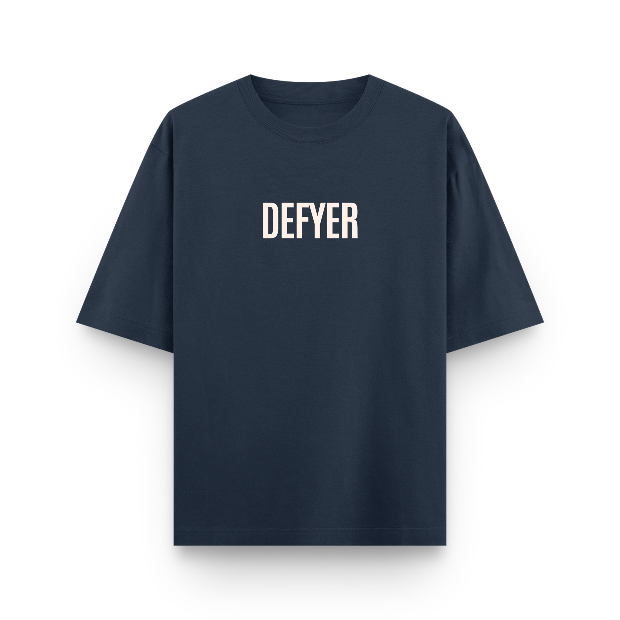 Defyer Bumblebee Cotton Oversized T shirt Navy Blue
