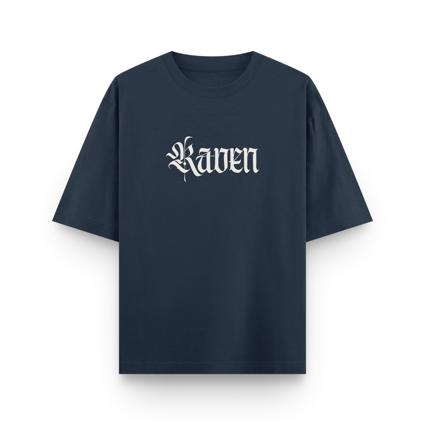 Raven Legacy Navy Blue Oversized Graphic T shirt