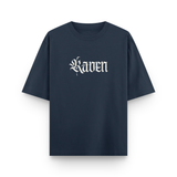 Raven Legacy Navy Blue Oversized Graphic T shirt