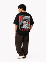 Akatsuki Pain Black Oversized Street Graphic T-Shirt