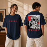 Akatsuki Pain Navy Blue Oversized Street Graphic T-Shirt