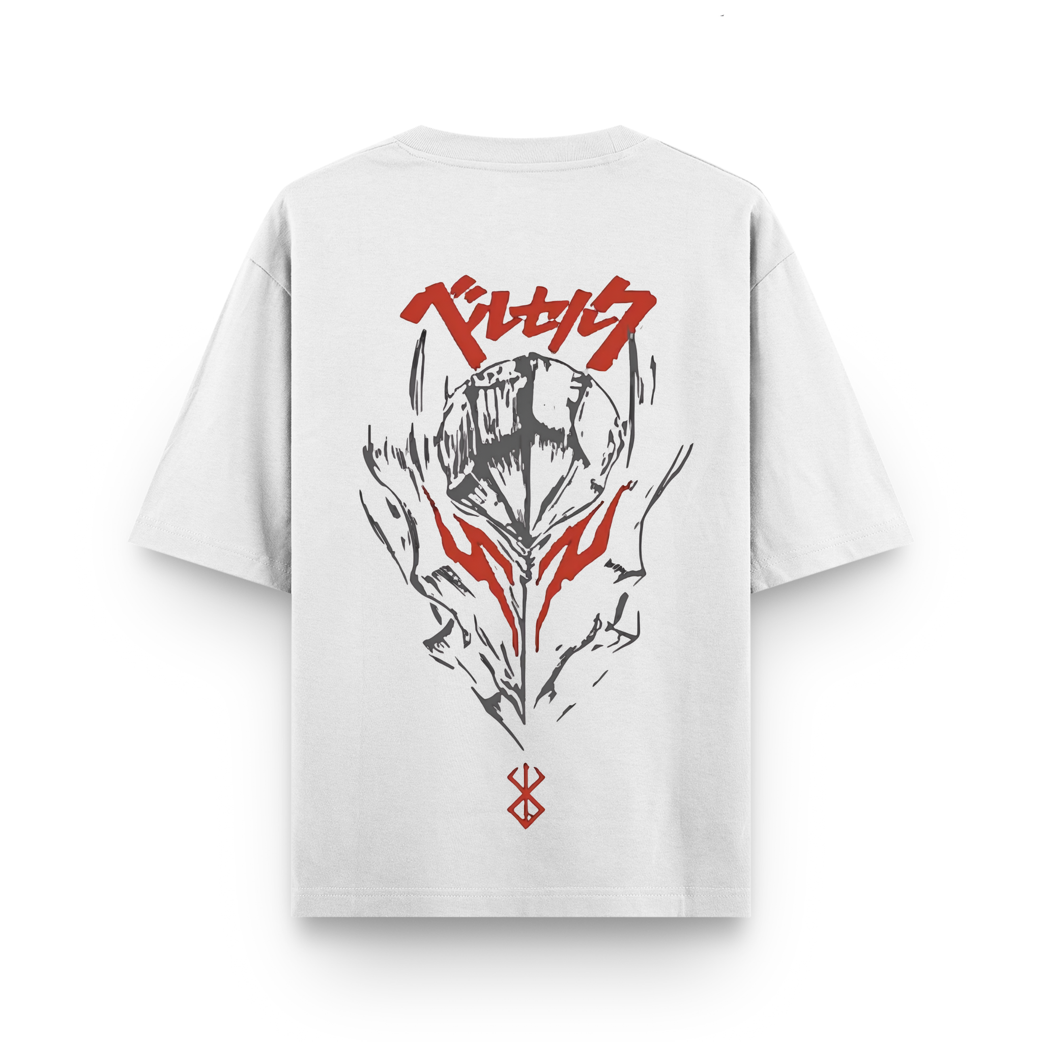Armor of Rage Sigil Berserk Oversized T-shirt in White