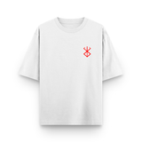 Armor of Rage Sigil Berserk Oversized T-shirt in White