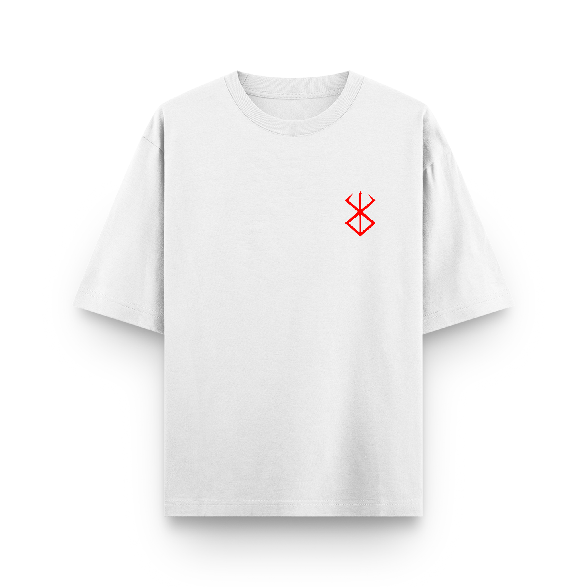 Armor of Rage Sigil Berserk Oversized T-shirt in White
