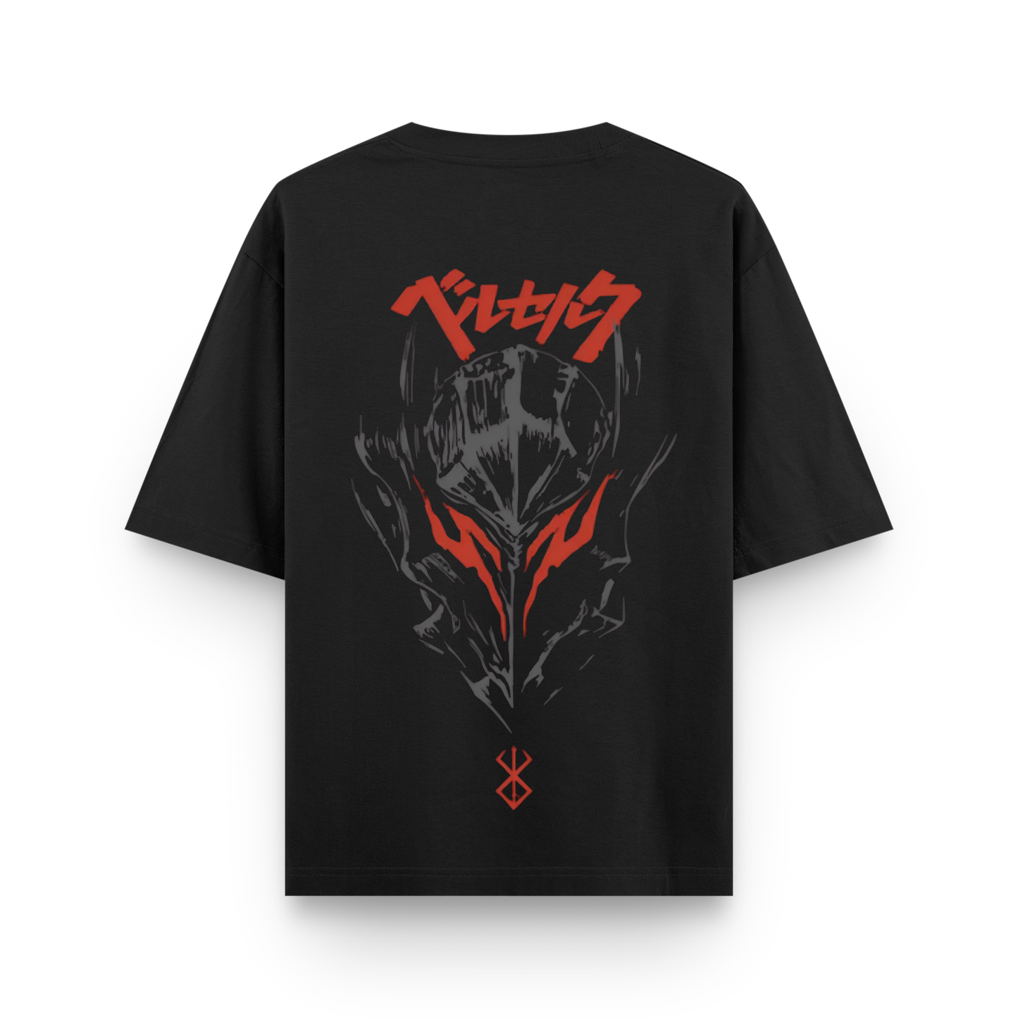 Armor of Rage Sigil Oversized Berserk Graphic T-Shirt in Black
