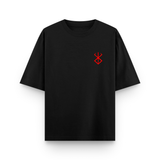 Armor of Rage Sigil Oversized Berserk Graphic T-Shirt in Black