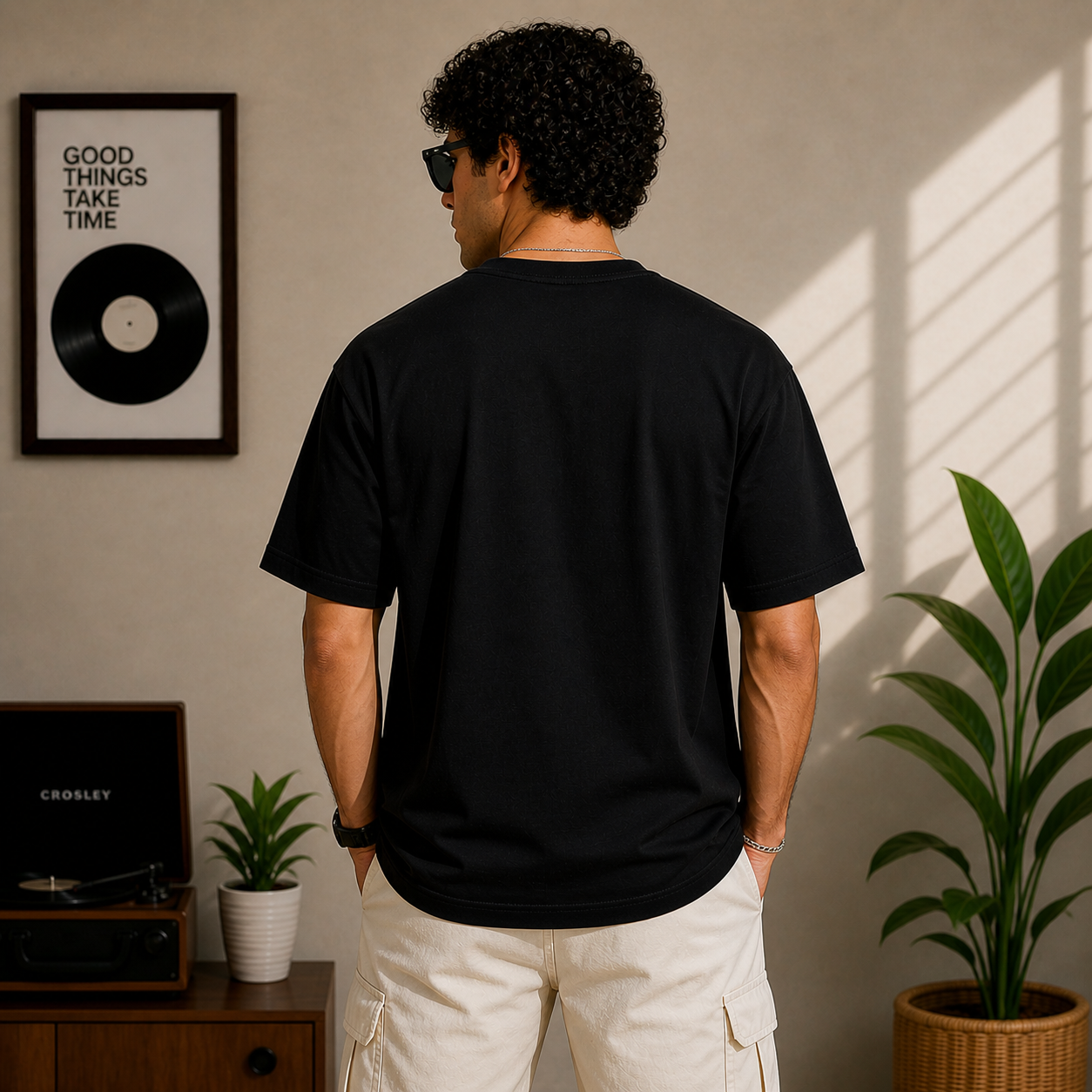 Balidan Winged Dagger Oversized Black T-Shirt
