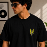 Balidan Winged Dagger Oversized Black T-Shirt