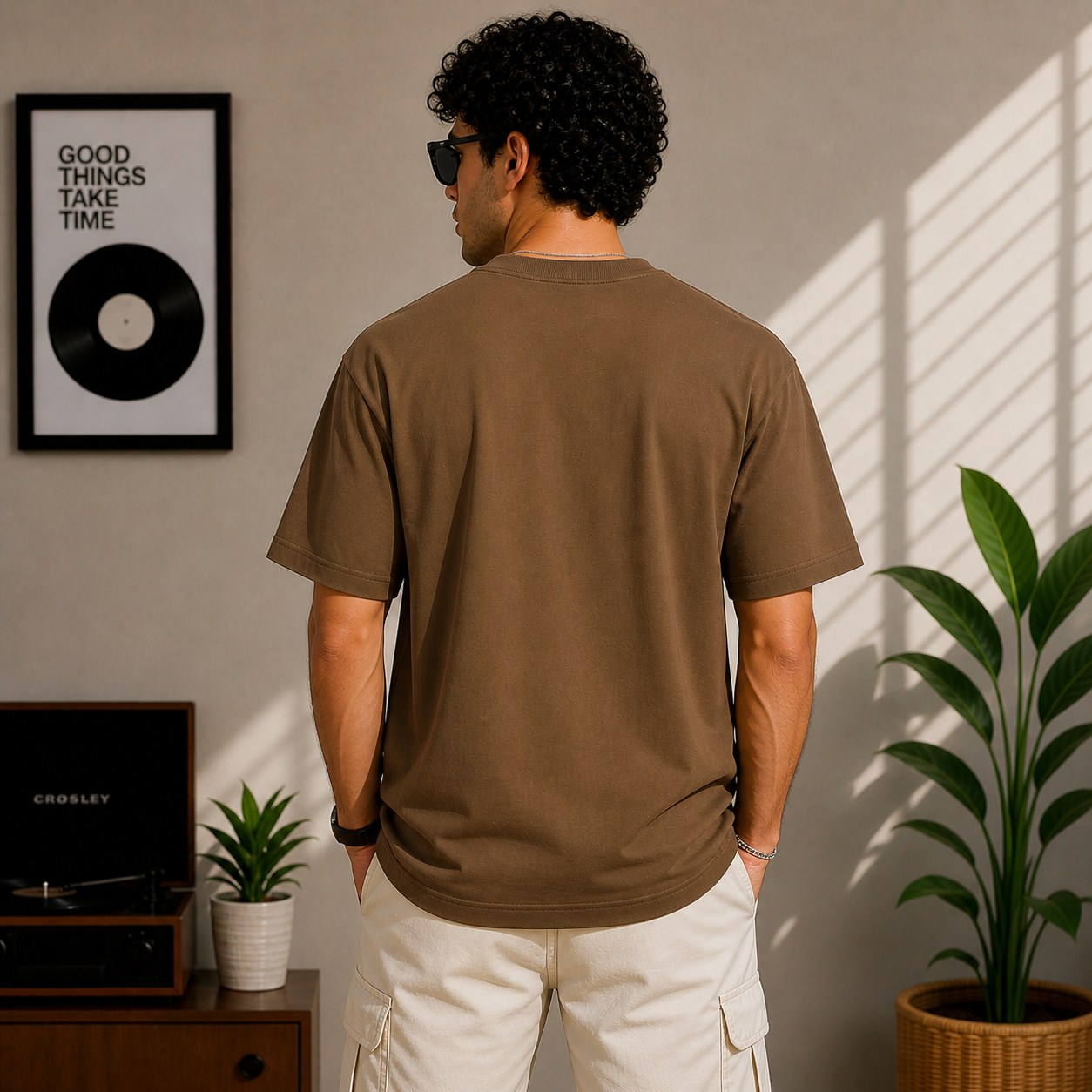 Balidan Winged Dagger Oversized Brown T-Shirt