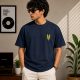 Balidan Winged Dagger Oversized Navy Blue T-Shirt