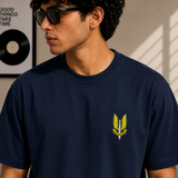 Balidan Winged Dagger Oversized Navy Blue T-Shirt