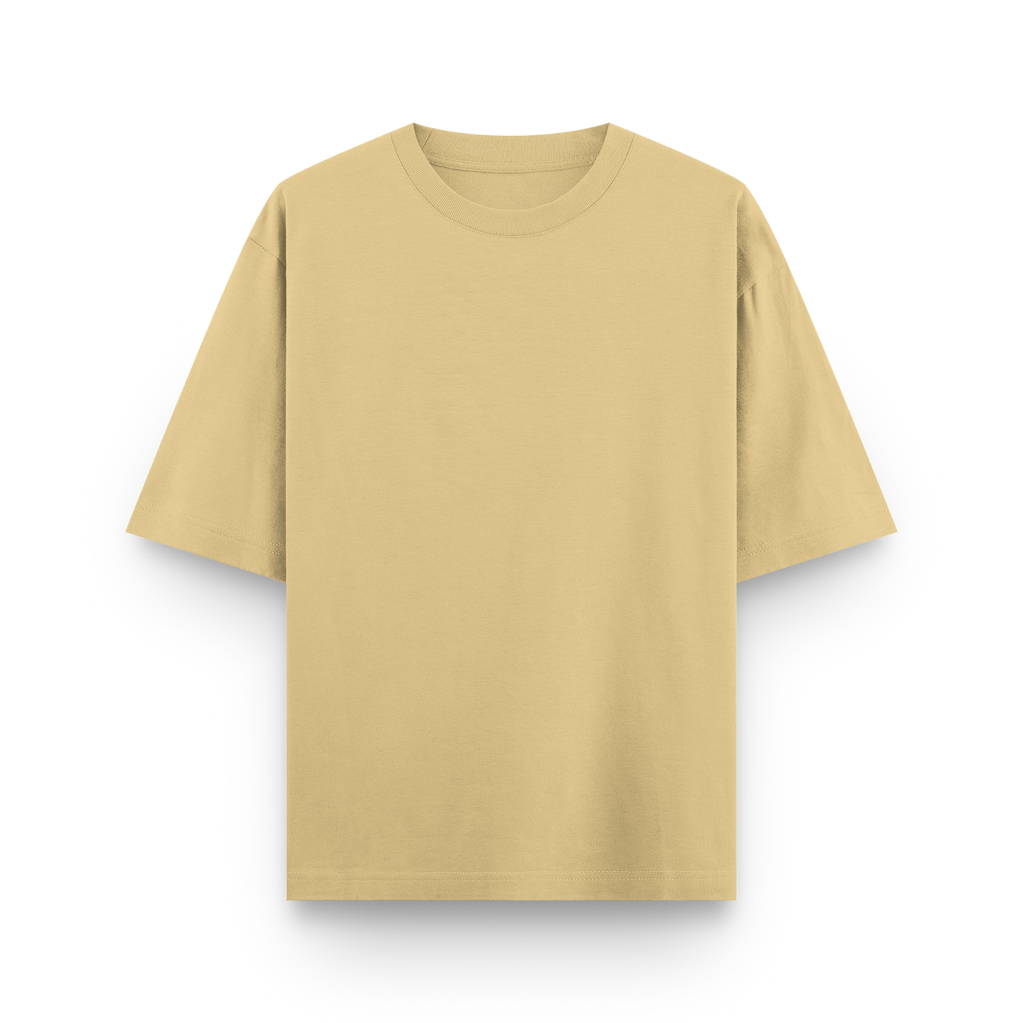 Beige t-shirt on a white background