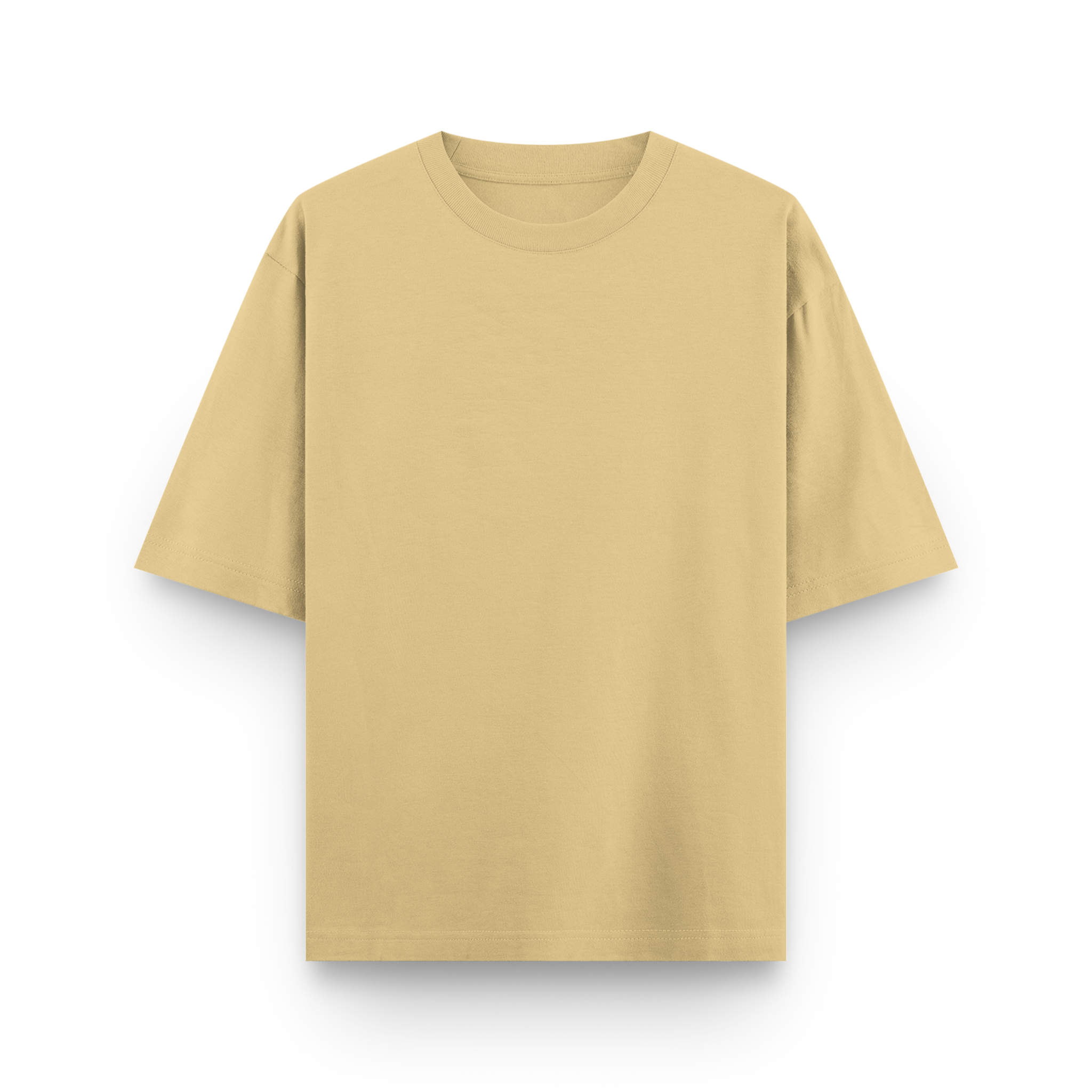 Beige t-shirt on a white background