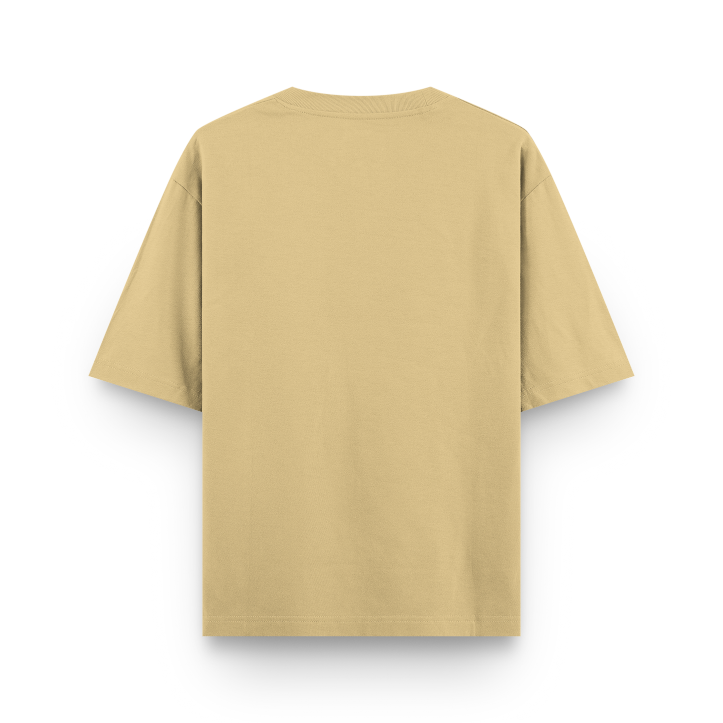 Beige t-shirt on a white background