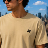 Beige Signature Oversized Cotton Unisex T shirt