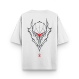 Berserk Crimson Sigil Oversized White Graphic T-Shirt