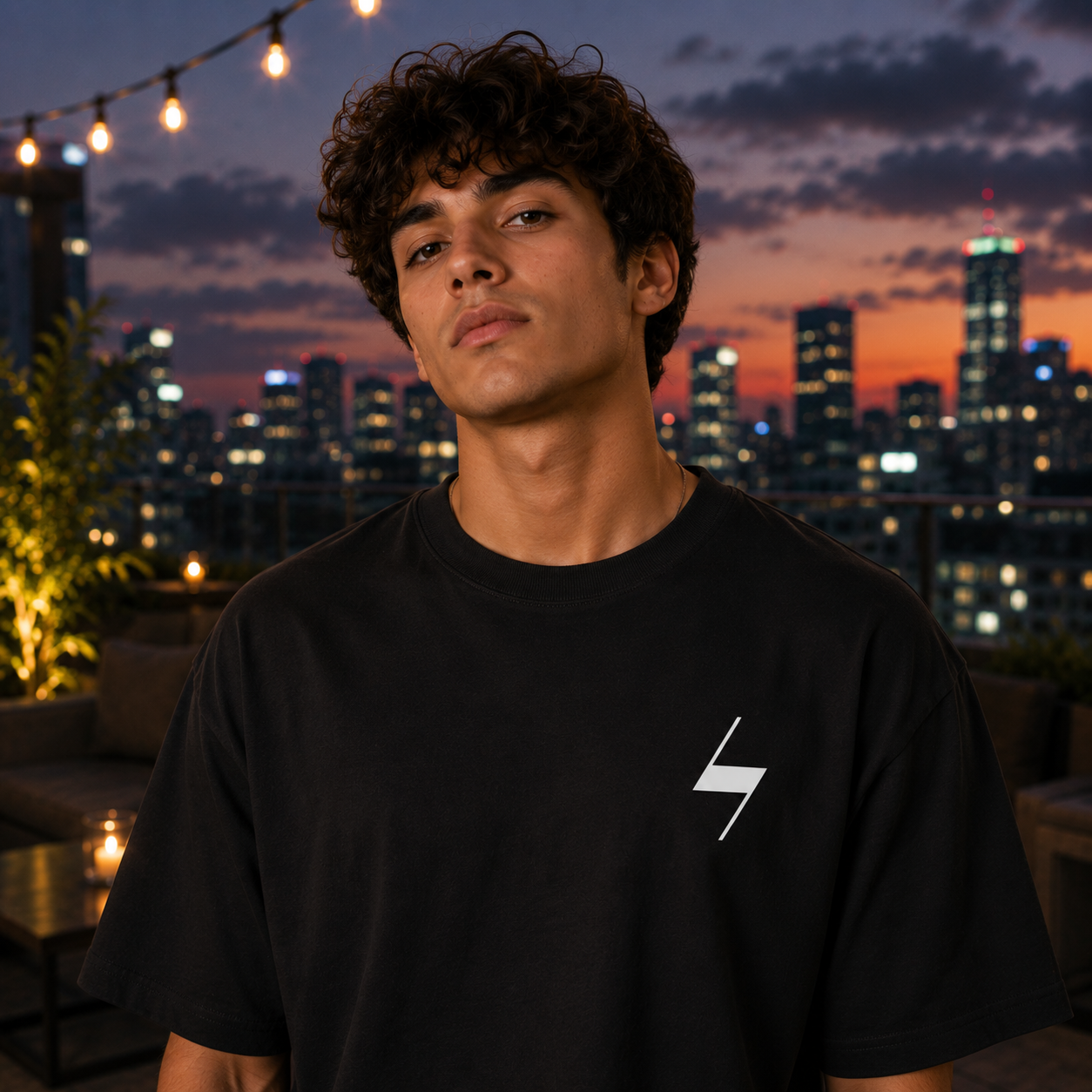 Black Signature Oversized Cotton Unisex T shirt
