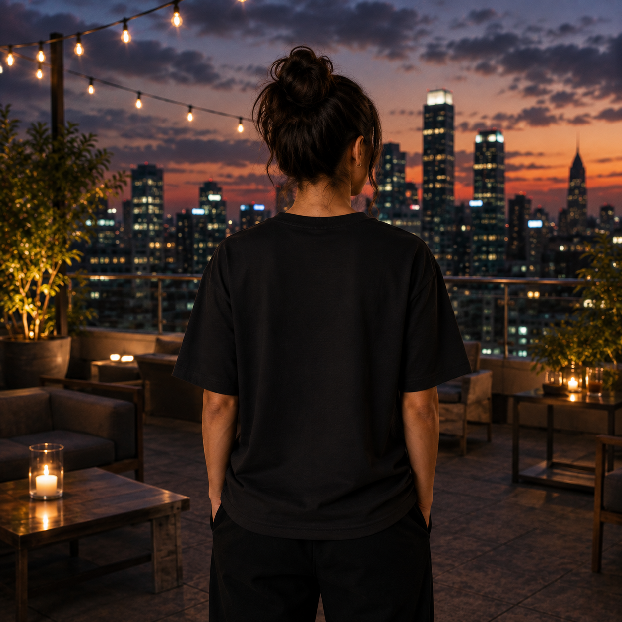 Black Signature Oversized Cotton Unisex T shirt