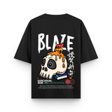 Brain On Fire Oversized Black Streetwear T-Shirt
