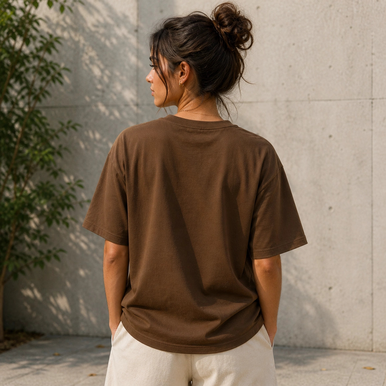 Brown Signature Oversized Cotton Unisex T shirt