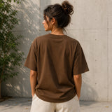 Brown Signature Oversized Cotton Unisex T shirt