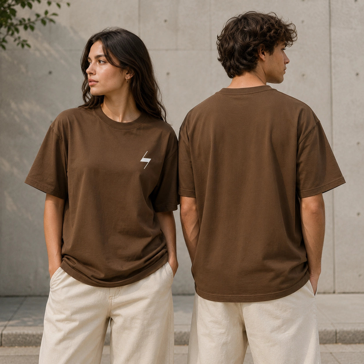 Brown Signature Oversized Cotton Unisex T shirt