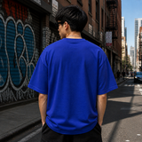 AC/DC High Voltage Oversized Royal Blue Graphic T-Shirt