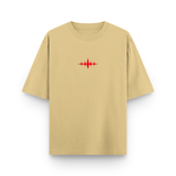 Crimson Hollow Reaper Oversized Beige Anime T-Shirt